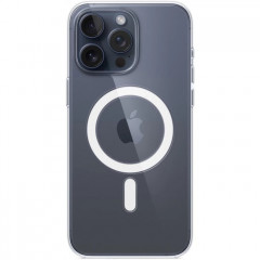 Прозрачный силиконовый чехол MagSafe для iPhone 15 Pro Max