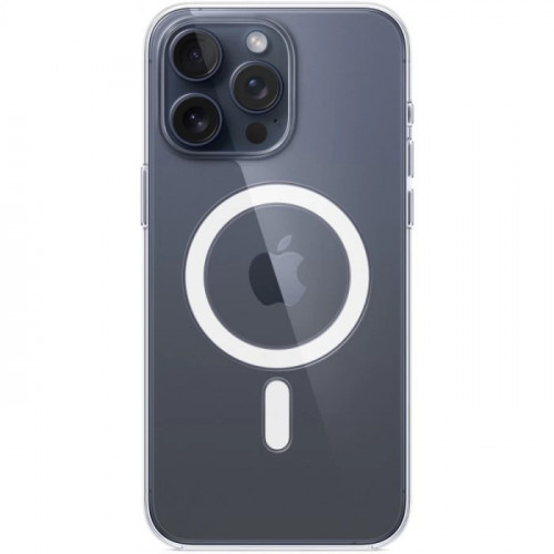 Прозрачный силиконовый чехол MagSafe для iPhone 15 Pro