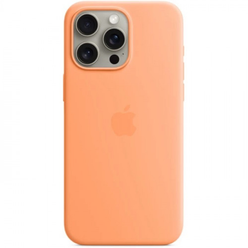 Чехол MagSafe для iPhone 15 Pro Max, orange sorbet