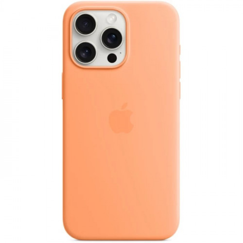 Чехол MagSafe для iPhone 15 Pro Max, orange sorbet