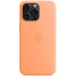 Чехол MagSafe для iPhone 15 Pro Max, orange sorbet
