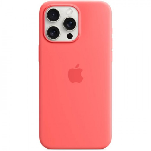 Чехол MagSafe для iPhone 15 Pro, силикон, guava