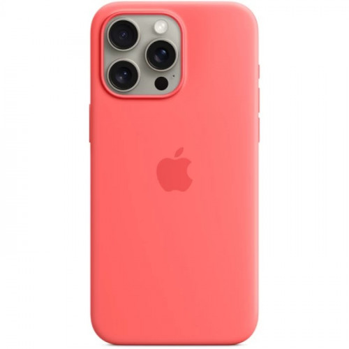 Чехол MagSafe для iPhone 15 Pro, силикон, guava