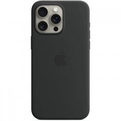 Чехол MagSafe для iPhone 15 Pro, силикон, черный