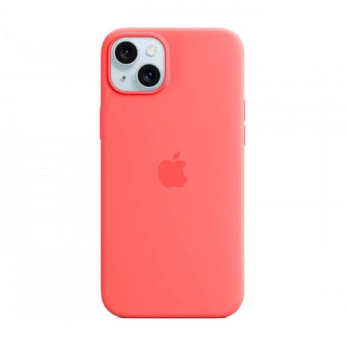 Чехол MagSafe для iPhone 15 Plus, силикон, guava