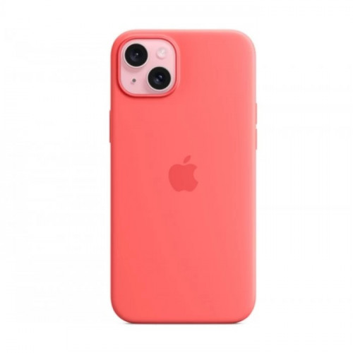 Чехол MagSafe для iPhone 15 Plus, силикон, guava