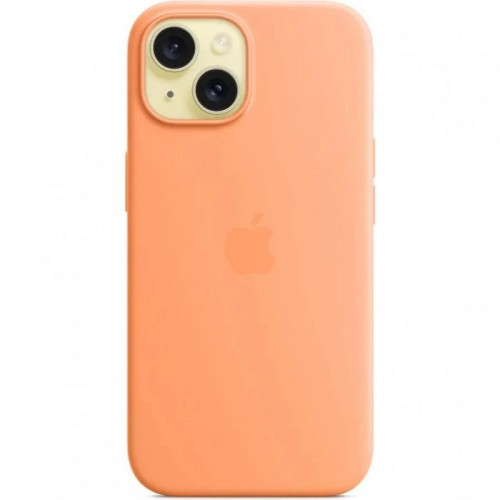 Чехол MagSafe для iPhone 15 Plus, orange sorbet