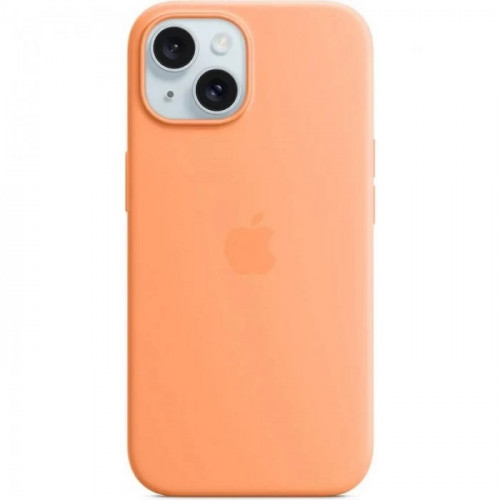 Чехол MagSafe для iPhone 15 Plus, orange sorbet