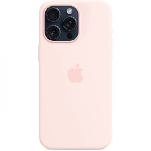 Чехол для iPhone 15 Pro, силикон, розовый