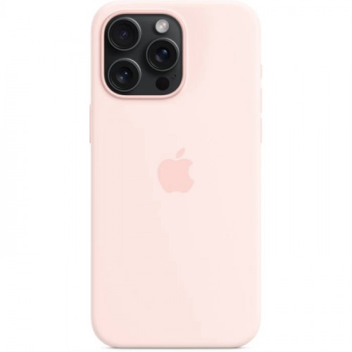 Чехол для iPhone 15 Pro, силикон, розовый