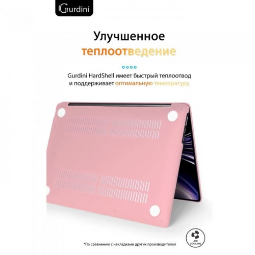 Чехол накладка Gurdini для Macbook Air 13.6 M2 2022 «розовый»