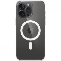 Прозрачный силиконовый чехол MagSafe для iPhone 16 Pro