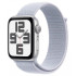 Смарт-часы Apple Watch SE (2024) 44 мм, Aluminium Case серебристый, ремешок Sport Loop Blue Cloud