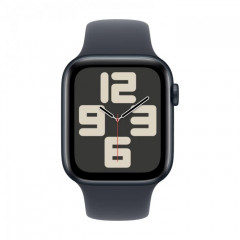 Apple Watch SE (2024) 44 мм, Aluminium Case Midnight, ремешок Sport Band Midnight S/M