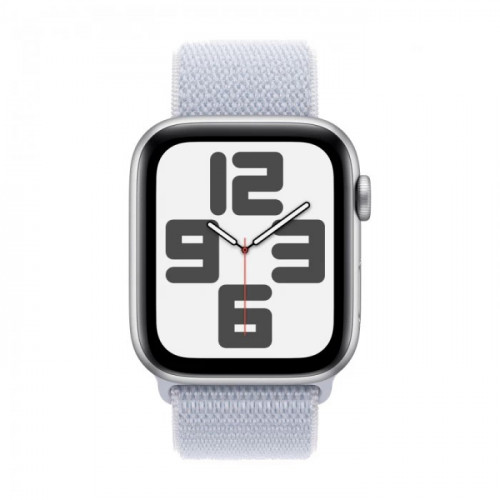 Смарт-часы Apple Watch SE (2024) 40 мм, Aluminium Case серебристый, ремешок Sport Loop Blue Cloud