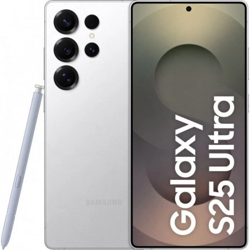 Смартфон Samsung Galaxy S25 Ultra 12/512 ГБ, (SM-S938B), 2 NanoSIM + eSIM, Titanium White Silver (серебристый титан)