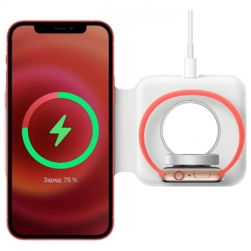 Беспроводная зарядная станция Apple MagSafe Duo, белый MHXF3