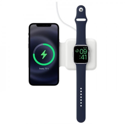 Беспроводная зарядная станция Apple MagSafe Duo, белый MHXF3