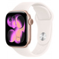 Apple Watch Series 11, 42 мм, Rose Gold Aluminum, ремешок Sport Band light Blush S/M