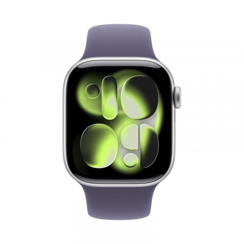 Смарт-часы Apple Watch Series 11, 42 мм, корпус Silver Aluminum, ремешок Sport Band Purple Fog S/M