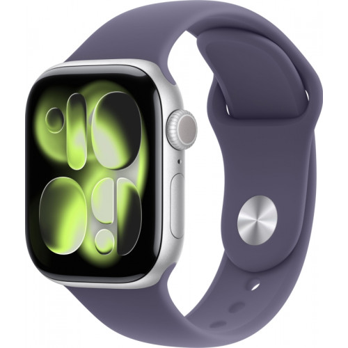 Смарт-часы Apple Watch Series 11, 42 мм, корпус Silver Aluminum, ремешок Sport Band Purple Fog S/M
