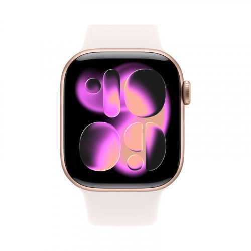 Смарт-часы Apple Watch Series 11, 46 мм, корпус Rose Gold Aluminum, ремешок Sport Band light Blush M/L