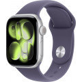 Apple Watch Series 11, 46 мм, Silver Aluminum, ремешок Sport Band Purple Fog M/L