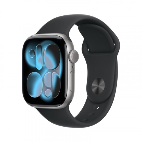 Смарт-часы Apple Watch Series 11, 46 мм, корпус Space Grey Aluminum, ремешок Sport Band Black M/L