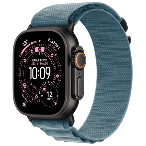 Смарт-часы Apple Watch Ultra 3, 49 мм, Black Titanium, ремешок Alpine голубой L