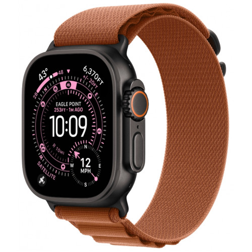 Смарт-часы Apple Watch Ultra 3, 49 мм, Black Titanium, ремешок Alpine терракотовый L