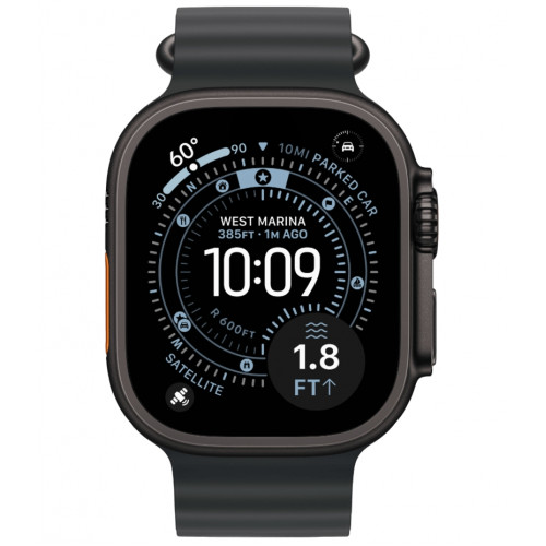 Смарт-часы Apple Watch Ultra 3, 49 мм, корпус Black Titanium, ремешок Ocean чёрный