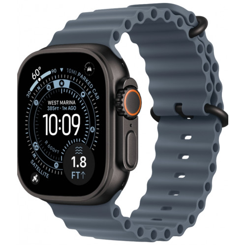 Смарт-часы Apple Watch Ultra 3, 49 мм, корпус Black Titanium, ремешок Ocean якорный синий