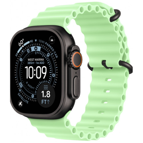 Смарт-часы Apple Watch Ultra 3, 49 мм, Black Titanium, ремешок Ocean зелёный неон