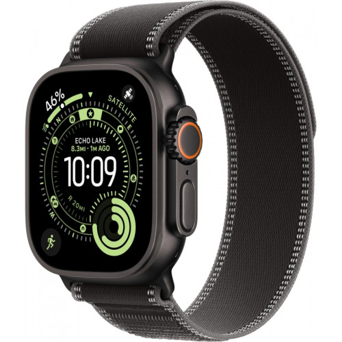 Смарт-часы Apple Watch Ultra 3, 49 мм, Black Titanium, ремешок Trail чёрный/угольно-чёрный S/M