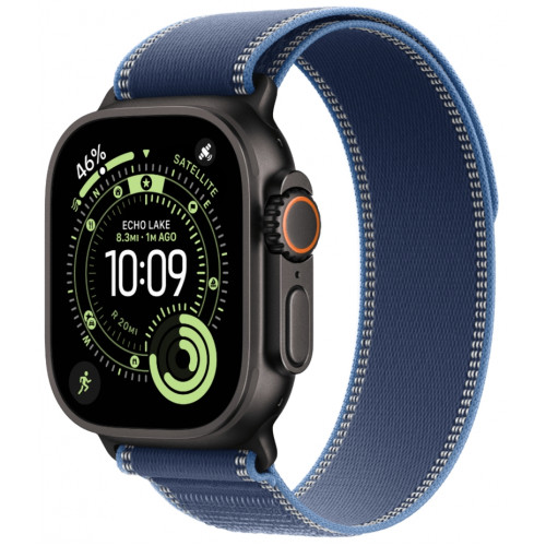 Смарт-часы Apple Watch Ultra 3, 49 мм, корпус Black Titanium, ремешок Trail синий/ярко-синий M/L