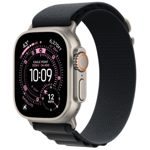 Смарт-часы Apple Watch Ultra 3, 49 мм, Natural Titanium, ремешок Alpine чёрный M