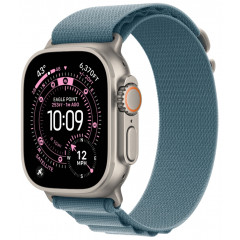 Apple Watch Ultra 3, 49 мм, Natural Titanium, ремешок Alpine голубой S