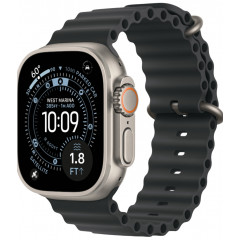 Apple Watch Ultra 3, 49 мм, Natural Titanium, ремешок Ocean черный