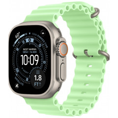 Apple Watch Ultra 3, 49 мм, Natural Titanium, ремешок Ocean зелёный неон