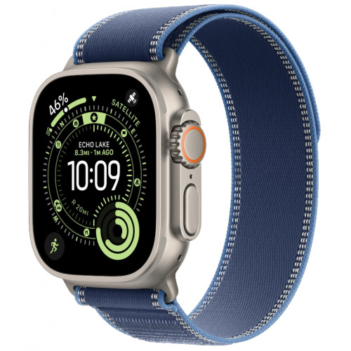 Смарт-часы Apple Watch Ultra 3, 49 мм, корпус Natural Titanium, ремешок Trail синий S/M