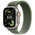 Смарт-часы Apple Watch Ultra 3, 49 мм, корпус Natural Titanium, ремешок Trail зелёный/неон S/M