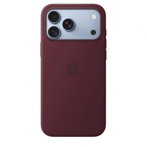 Чехол Apple Silicone Case with MagSafe для iPhone 18 Pro Burgundy (MK8U4)