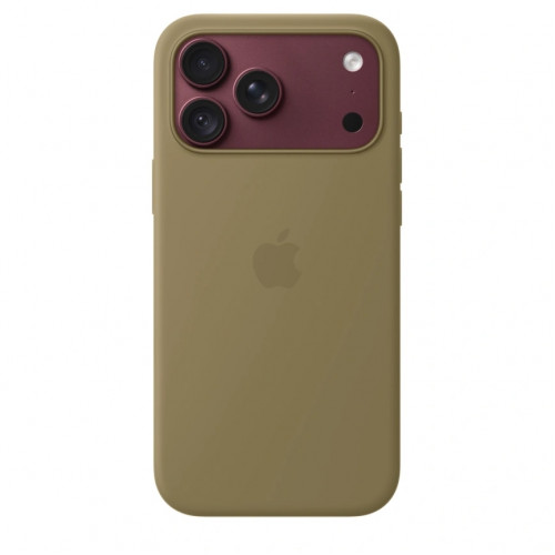 Чехол Apple Silicone Case with MagSafe для iPhone 18 Pro Max Olive (MK924)