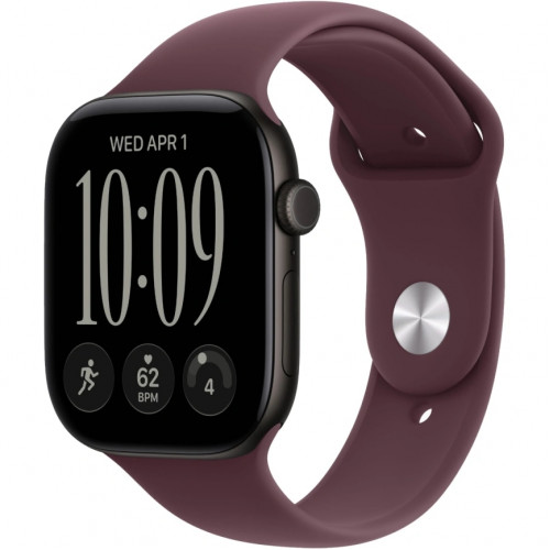 Смарт-часы Apple Watch Series 12 42mm Black Aluminum Case with Burgundy Sport Band M/L