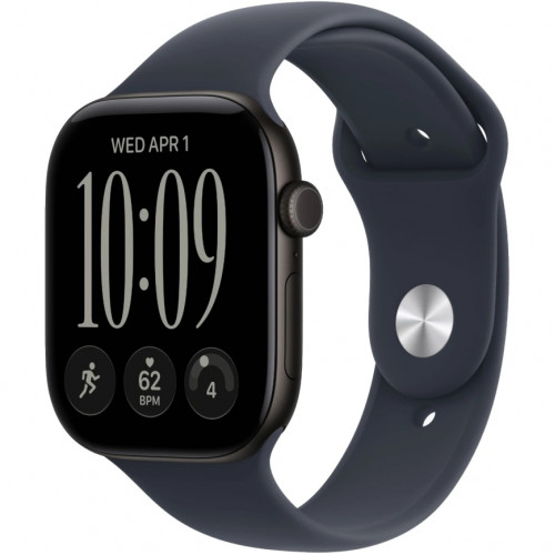 Смарт-часы Apple Watch Series 12 42mm Black Aluminum Case with Navy Blue Sport Band S/M