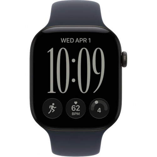 Смарт-часы Apple Watch Series 12 42mm Black Aluminum Case with Navy Blue Sport Band S/M
