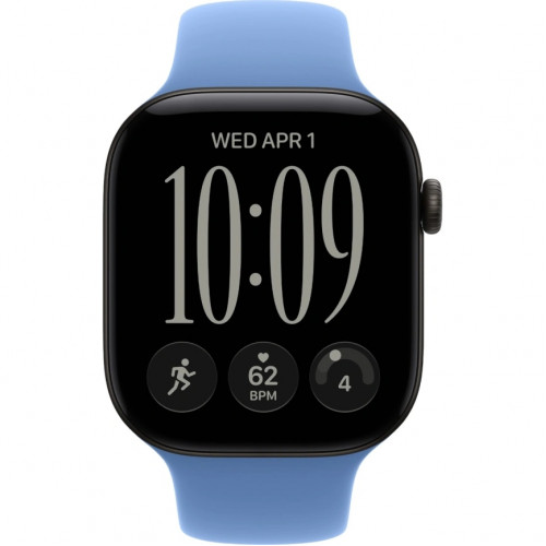 Смарт-часы Apple Watch Series 12 42mm Black Aluminum Case with Wildflower Blue Sport Band M/L