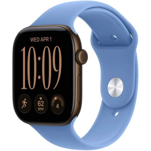 Смарт-часы Apple Watch Series 12 42mm Dark Bronze Aluminum Case with Wildflower Blue Sport Band M/L