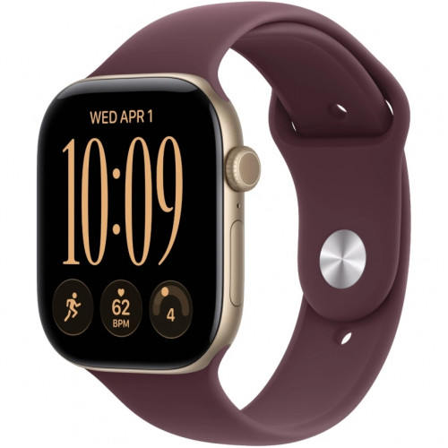 Смарт-часы Apple Watch Series 12 42mm Light Gold Aluminum Case with Burgundy Sport Band M/L