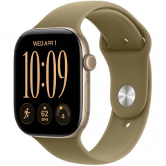 Apple Watch Series 12 42mm Light Gold Aluminum Case with Olive Sport Band S/M